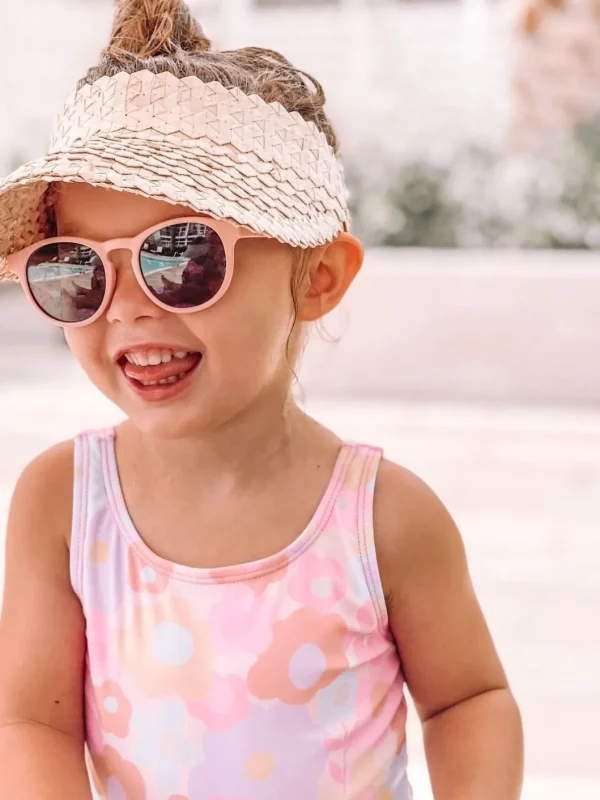 Child Rattan Beach Visor - Cream<Boutique Bonita Outlet