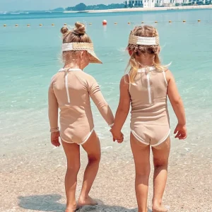 Child Rattan Beach Visor - Cream<Boutique Bonita Outlet