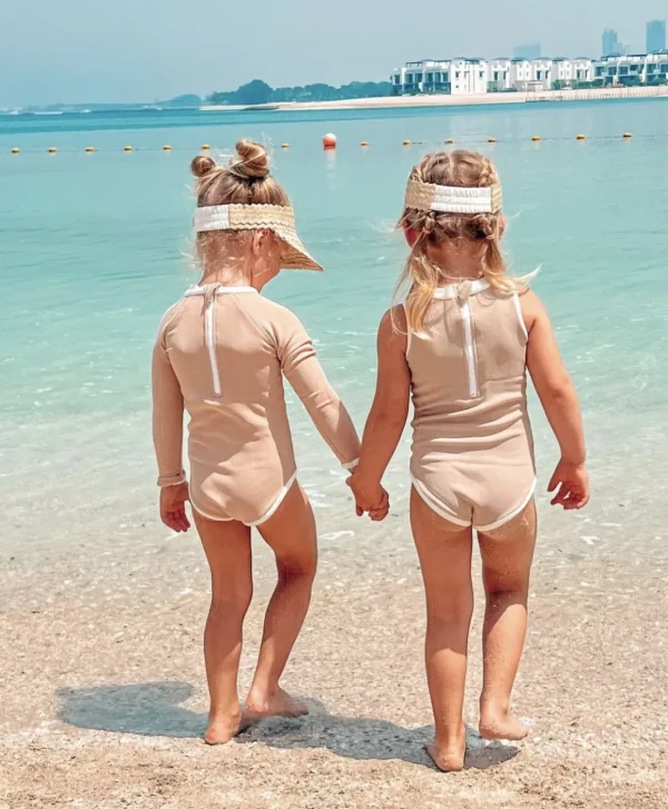Child Rattan Beach Visor - Cream<Boutique Bonita Outlet