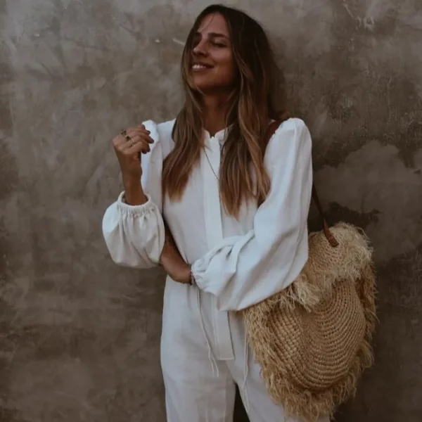 Cream Raffia Fringe Bag<Boutique Bonita Online