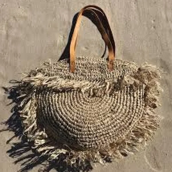 Cream Raffia Fringe Bag<Boutique Bonita Online