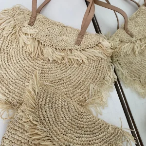 Cream Raffia Fringe Bag<Boutique Bonita Online