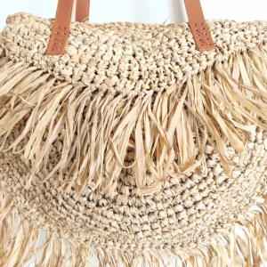 Cream Raffia Fringe Bag<Boutique Bonita Online