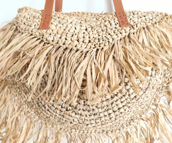 Cream Raffia Fringe Bag<Boutique Bonita Online