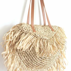 Cream Raffia Fringe Bag<Boutique Bonita Online