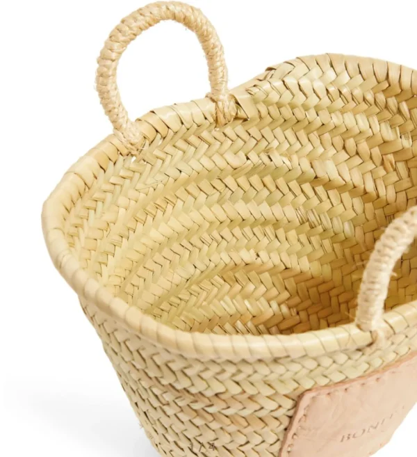 Mini Leather Patch 'Bonita' Palm Basket<Boutique Bonita Hot