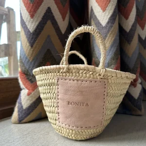 Mini Leather Patch 'Bonita' Palm Basket<Boutique Bonita Hot
