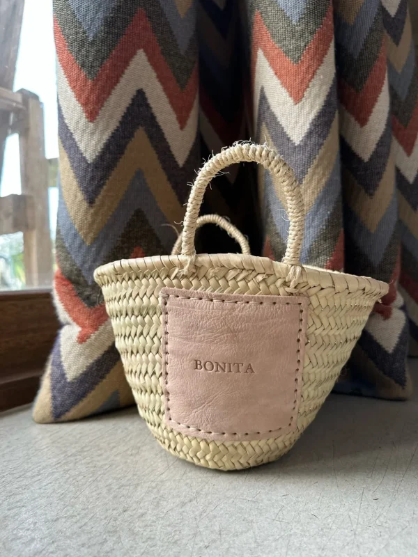 Mini Leather Patch 'Bonita' Palm Basket<Boutique Bonita Hot