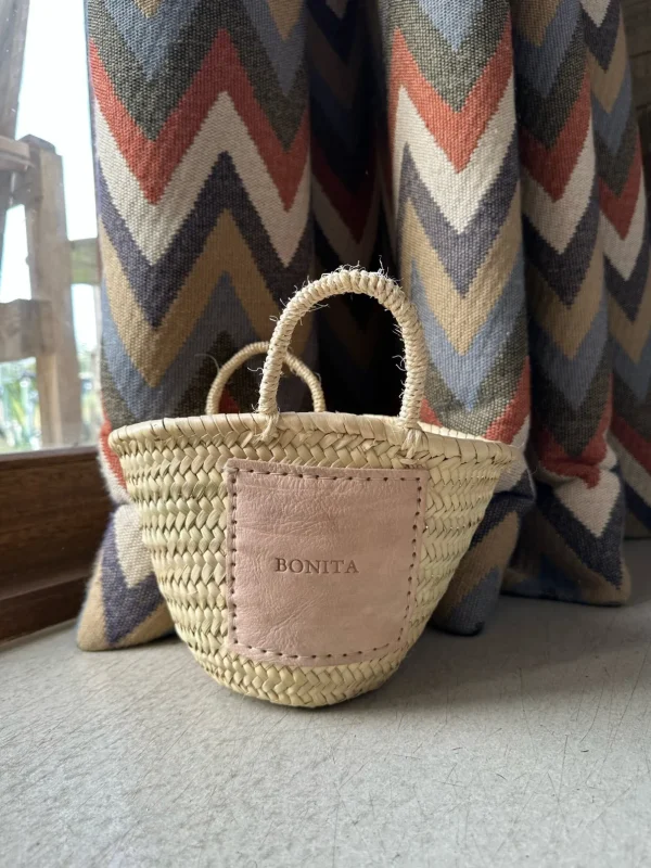 Mini Leather Patch 'Bonita' Palm Basket<Boutique Bonita Hot