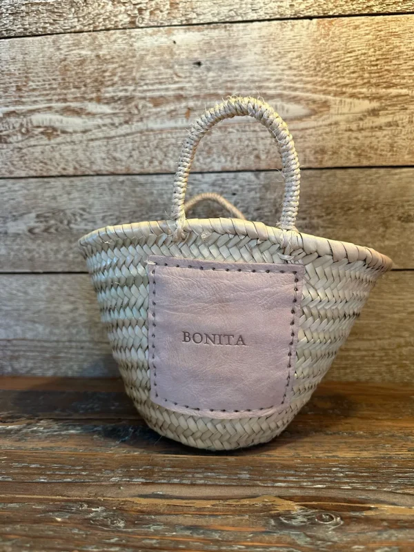 Mini Leather Patch 'Bonita' Palm Basket<Boutique Bonita Hot