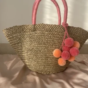 The Bali Pink Pom Pom Basket<Boutique Bonita New