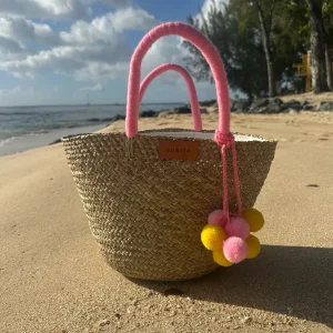 The Bali Pink Pom Pom Basket<Boutique Bonita New