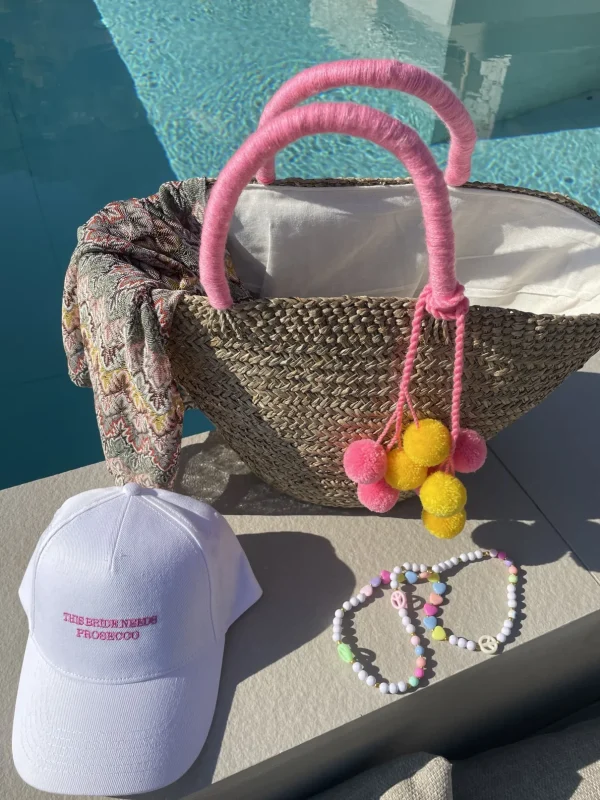 The Bali Pink Pom Pom Basket<Boutique Bonita New