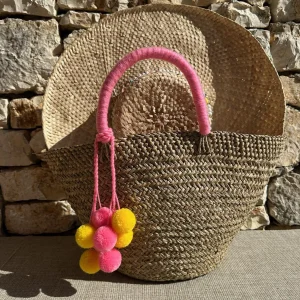 The Bali Pink Pom Pom Basket<Boutique Bonita New
