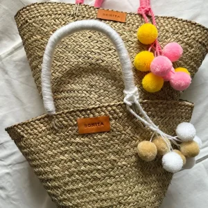 The Bali Pink Pom Pom Basket<Boutique Bonita New