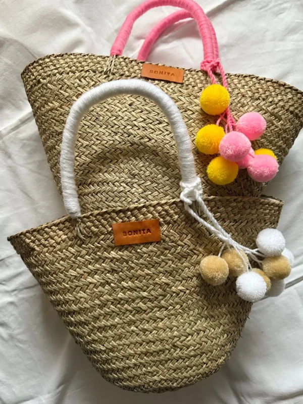 The Bali Pink Pom Pom Basket<Boutique Bonita New