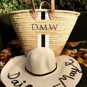 The Personalised Stripe Basket<Boutique Bonita Online
