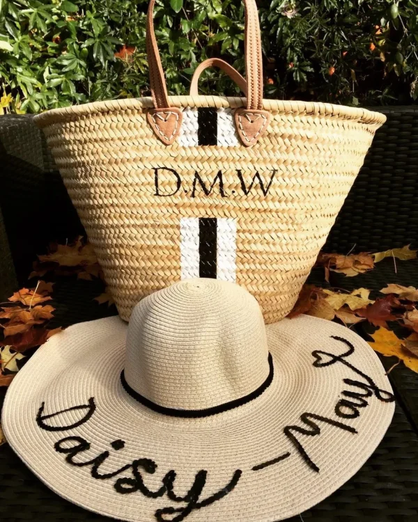 The Personalised Stripe Basket<Boutique Bonita Online
