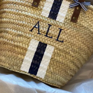 The Personalised Stripe Basket<Boutique Bonita Online