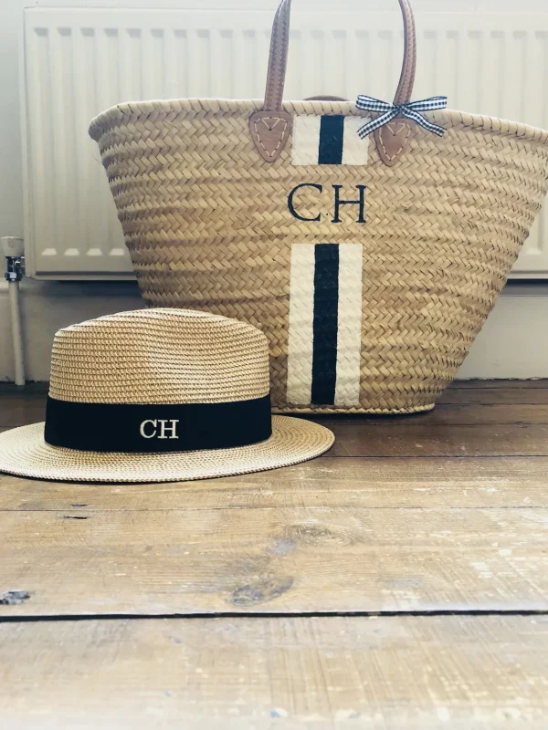 The Personalised Stripe Basket<Boutique Bonita Online