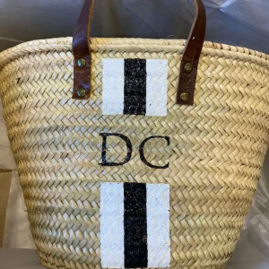 The Personalised Stripe Basket<Boutique Bonita Online