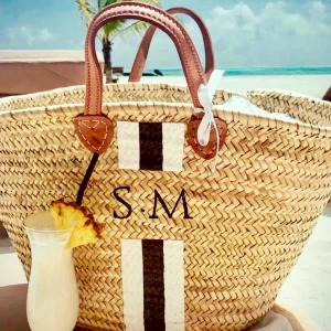 The Personalised Stripe Basket<Boutique Bonita Online