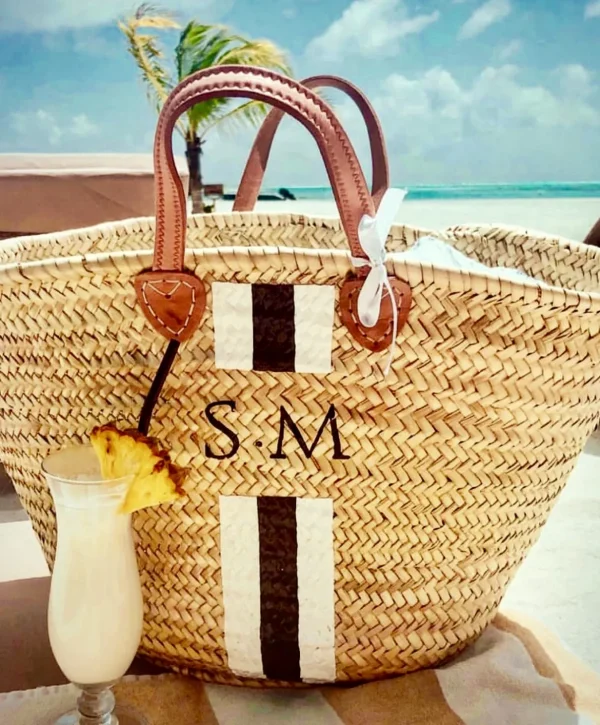 The Personalised Stripe Basket<Boutique Bonita Online
